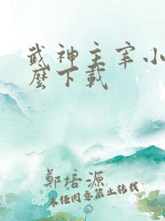 武神主宰小说怎么下载