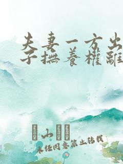 夫妻一方出轨孩子抚养权离婚判决