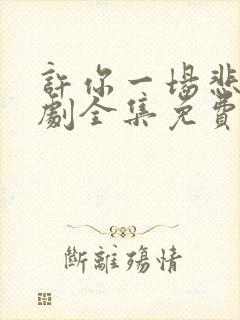 许你一场悲欢短剧全集免费