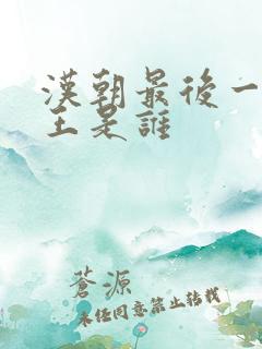 汉朝最后一位帝王是谁
