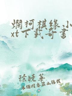 烂柯棋缘小说txt下载奇书网
