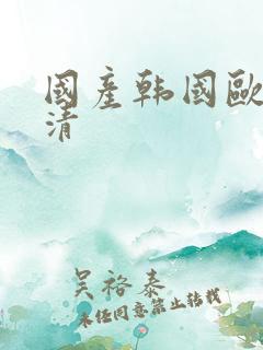 国产韩国欧美高清