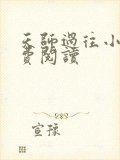 天师过往小说免费阅读