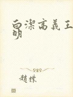 白洁高义王申李明