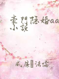 豪门隐婚aa制小说