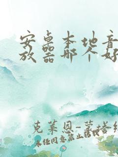 安卓本地音频播放器哪个好