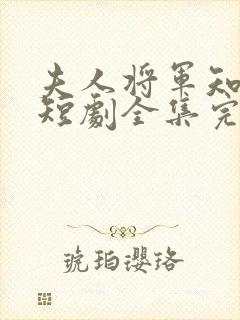 夫人将军知错了短剧全集完整版