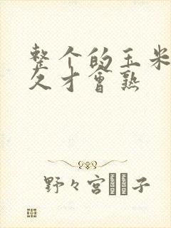 整个的玉米煮多久才会熟