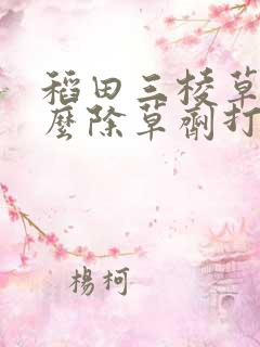 稻田三棱草用什么除草剂打?