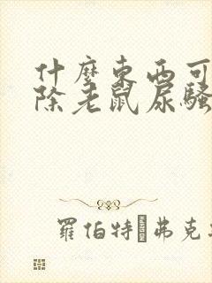 什么东西可以去除老鼠尿骚味