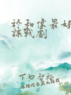 于和伟最好看的谍战剧