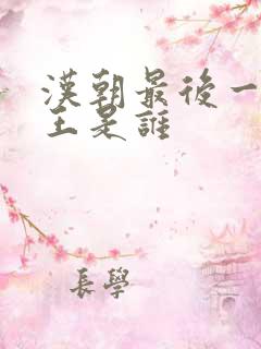 汉朝最后一位帝王是谁