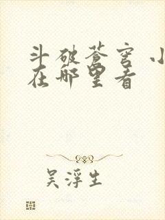 斗破苍穹 小说在哪里看