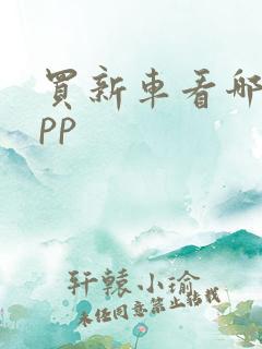 买新车看哪个app