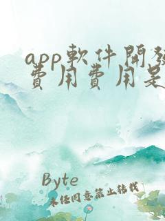 app软件开发费用费用是多少