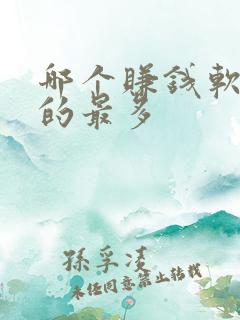 哪个赚钱软件赚的最多