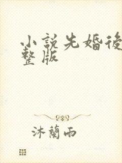 小说先婚后爱完整版