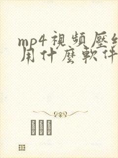 mp4视频压缩用什么软件