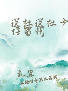 送杜送杜少府之任蜀州