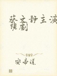 蔡文静主演的电视剧