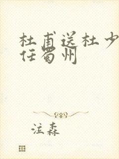 杜甫送杜少府之任蜀州