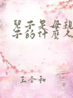 儿子是母亲上辈子的什么人