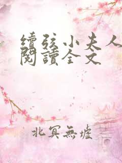 续弦小夫人小说阅读全文
