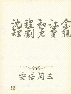 沈程和江念姿的短剧免费观看