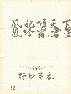 凰妃倾天下小说凤吟霜,君墨尘第7章