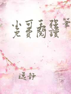 小可王强笔趣阁免费阅读
