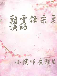 朝雪录宋柔是谁演的