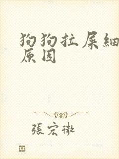 狗狗拉屎细条的原因