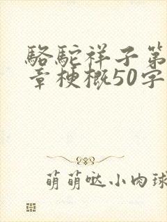 骆驼祥子第18章梗概50字