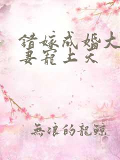 错嫁成婚大佬甜妻宠上天
