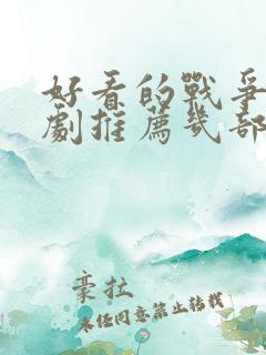 好看的战争电视剧推荐几部 前十名