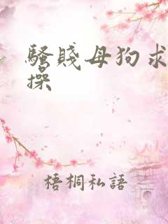 骚贱母狗求主人操