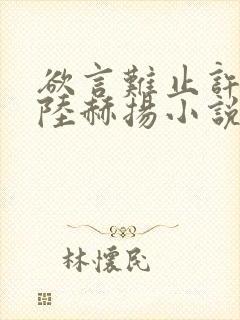 欲言难止许则,陆赫扬小说全集免费阅读