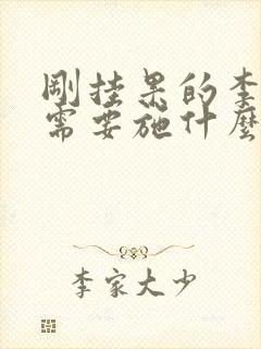 刚挂果的李子树需要施什么肥