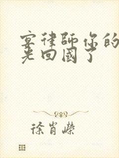 宴律师你的白月光回国了