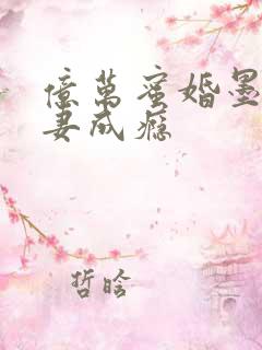 亿万蜜婚墨少宠妻成瘾