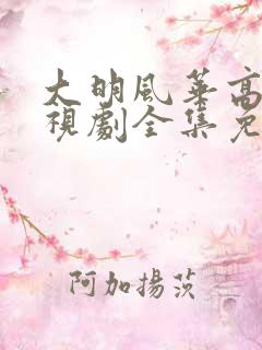 大明风华高清电视剧全集免费观看