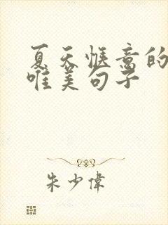 夏天惬意的生活唯美句子