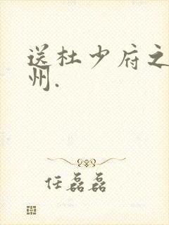 送杜少府之任蜀州.
