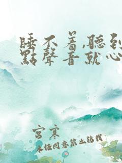 睡不着,听到一点声音就心惊