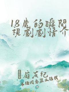 18岁的瞬间电视剧剧情介绍