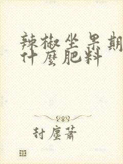 辣椒坐果期要施什么肥料