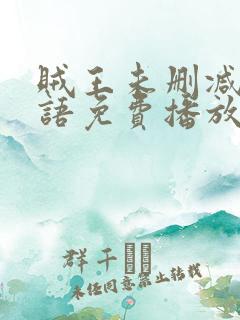 贼王未删减版粤语免费播放