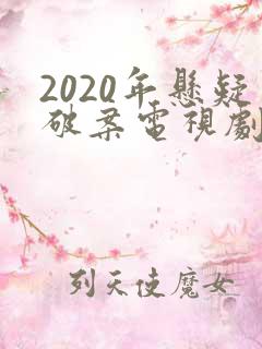 2020年悬疑破案电视剧