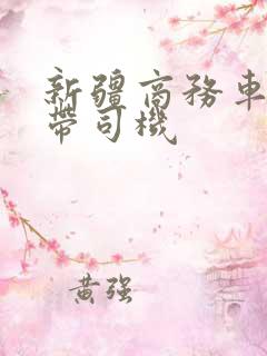 新疆商务车包车带司机