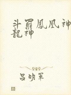 斗罗凤凰神王和龙神 斗罗凤凰神王和龙神